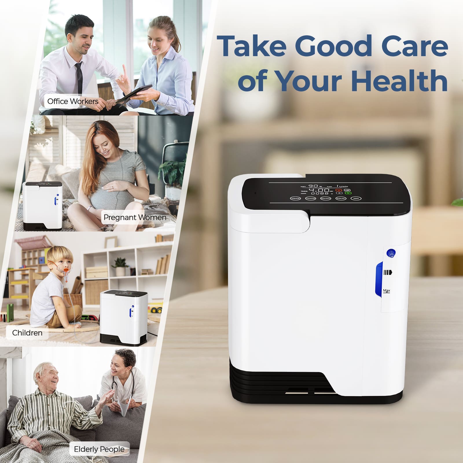 Home Oxygen Concentrator 1-7L/min Continuous Flow ZY-1J Low