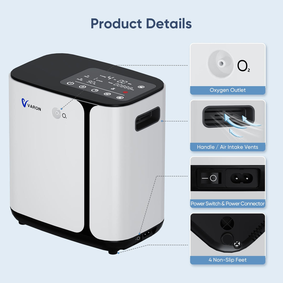 Varon Quiet Home Oxygen Concentrator 1-6L/min Continuous Flow NT-09