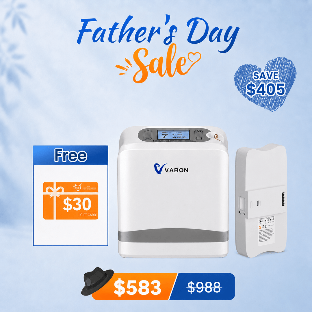 VARON Portable Oxygen Concentrator 1-7 L/min VP-8 Lite