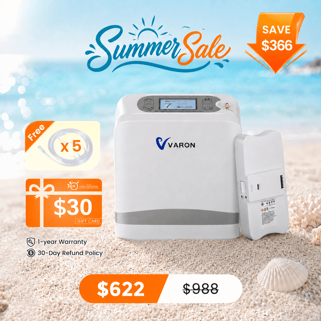 VARON Portable Oxygen Concentrator 1-7 L/min VP-8 Lite