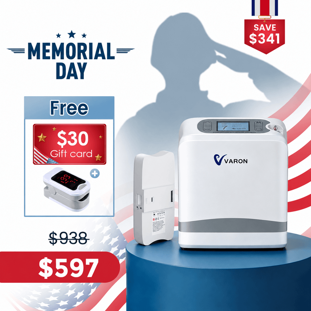 VARON Portable Oxygen Concentrator 1-7 L/min VP-8 Lite