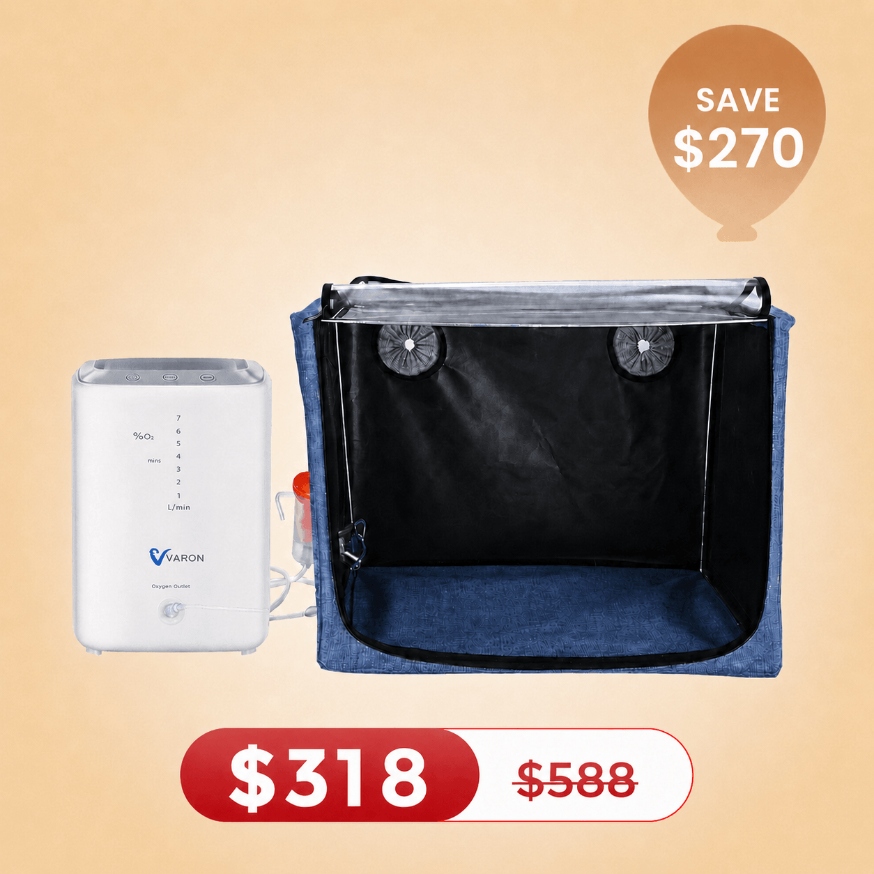 Extended Oxygen Therapy Bundle for Small Pets with Continuous Oxygen Support
