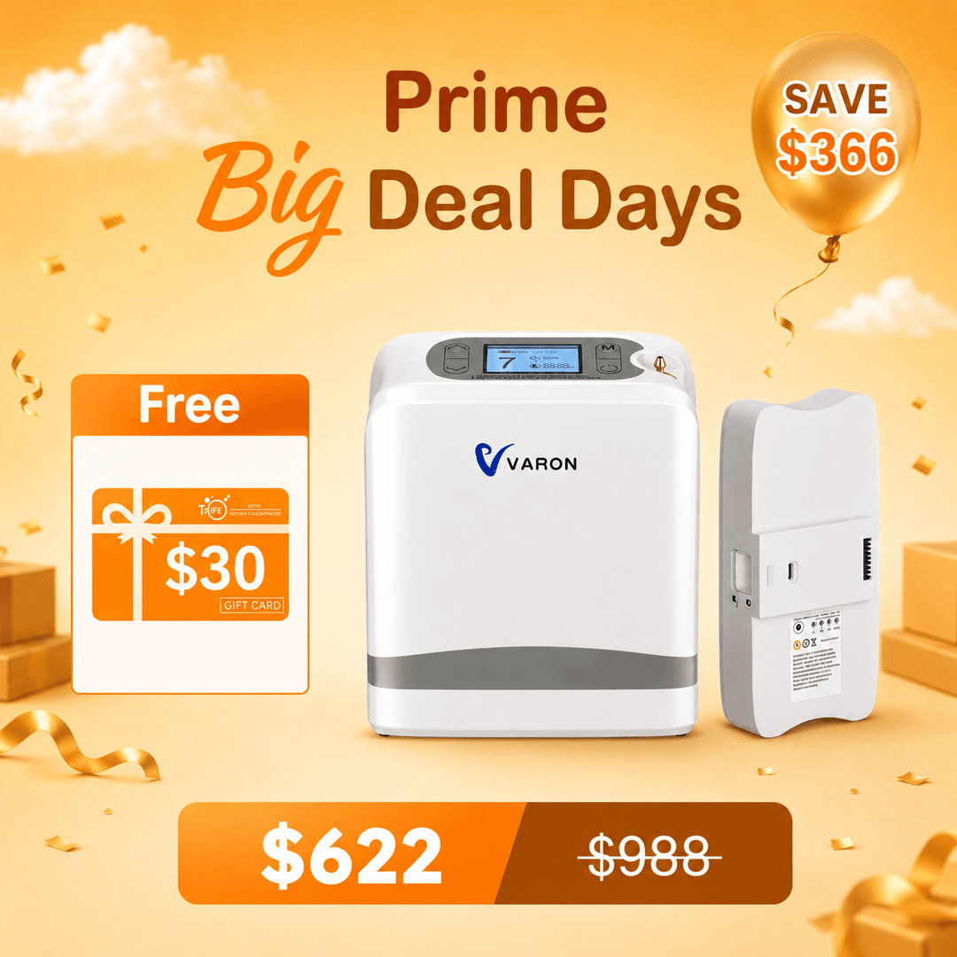VARON Portable Oxygen Concentrator 1-7 L/min VP-8 Lite
