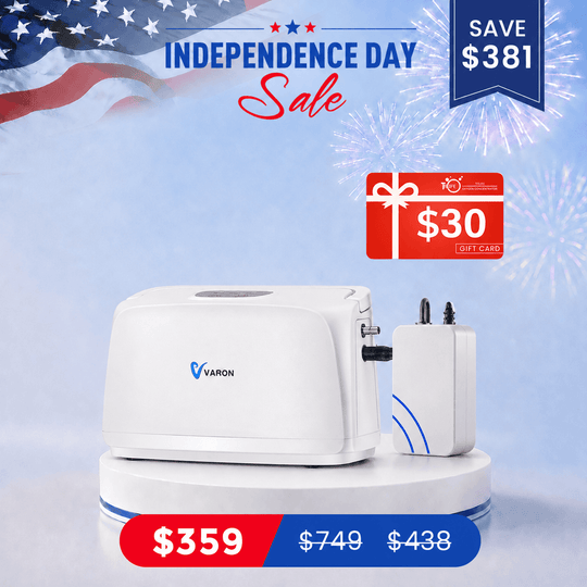 VARON Portable Oxygen Concentrator NT-03+One 8 Cell Battery