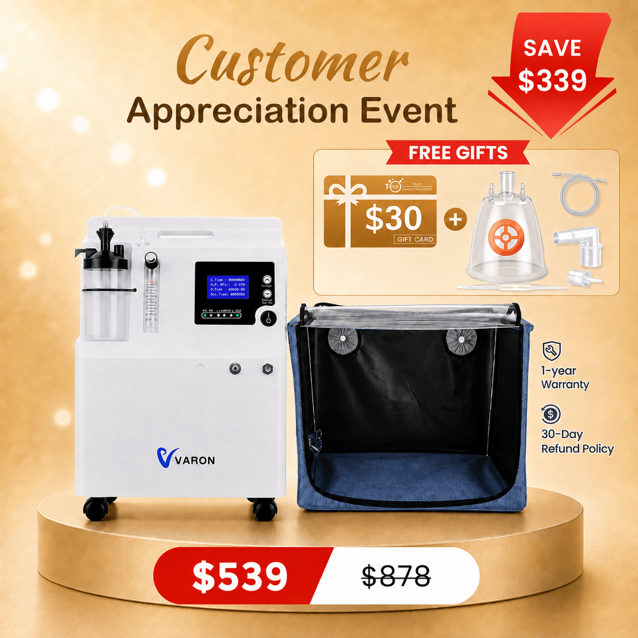 Extended Oxygen Therapy Bundle for Small Pets with Continuous Oxygen Support
