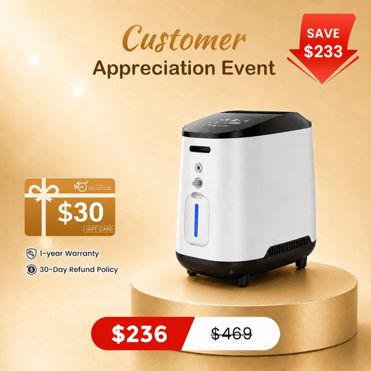 VARON 1-7L/min Adjustable Home Oxygen Concentrator 105W