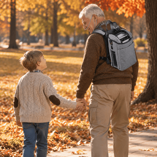 VARON 5L/min Pulse Flow Portable Oxygen Concentrator NT-01+One 8 Cell Battery