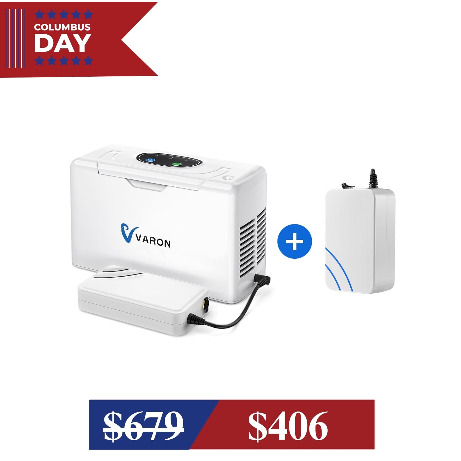 VARON Portable Oxygen Concentrator NT-05+One 8 Cell Battery