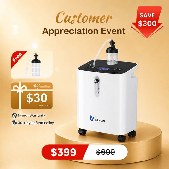 VARON Home Oxygen Concentrator With the Wheels Serene 3