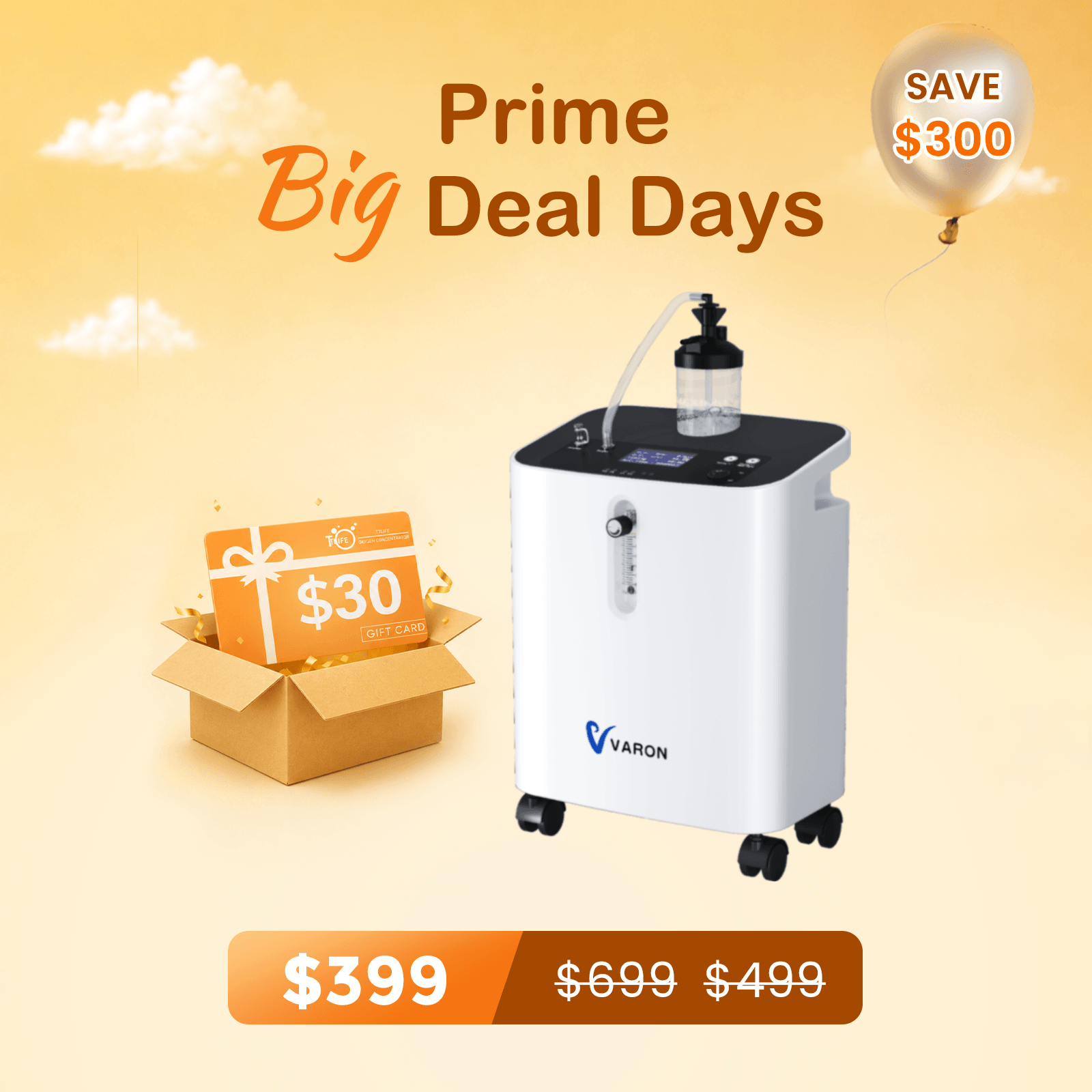 VARON Home Oxygen Concentrator With the Wheels Serene 3