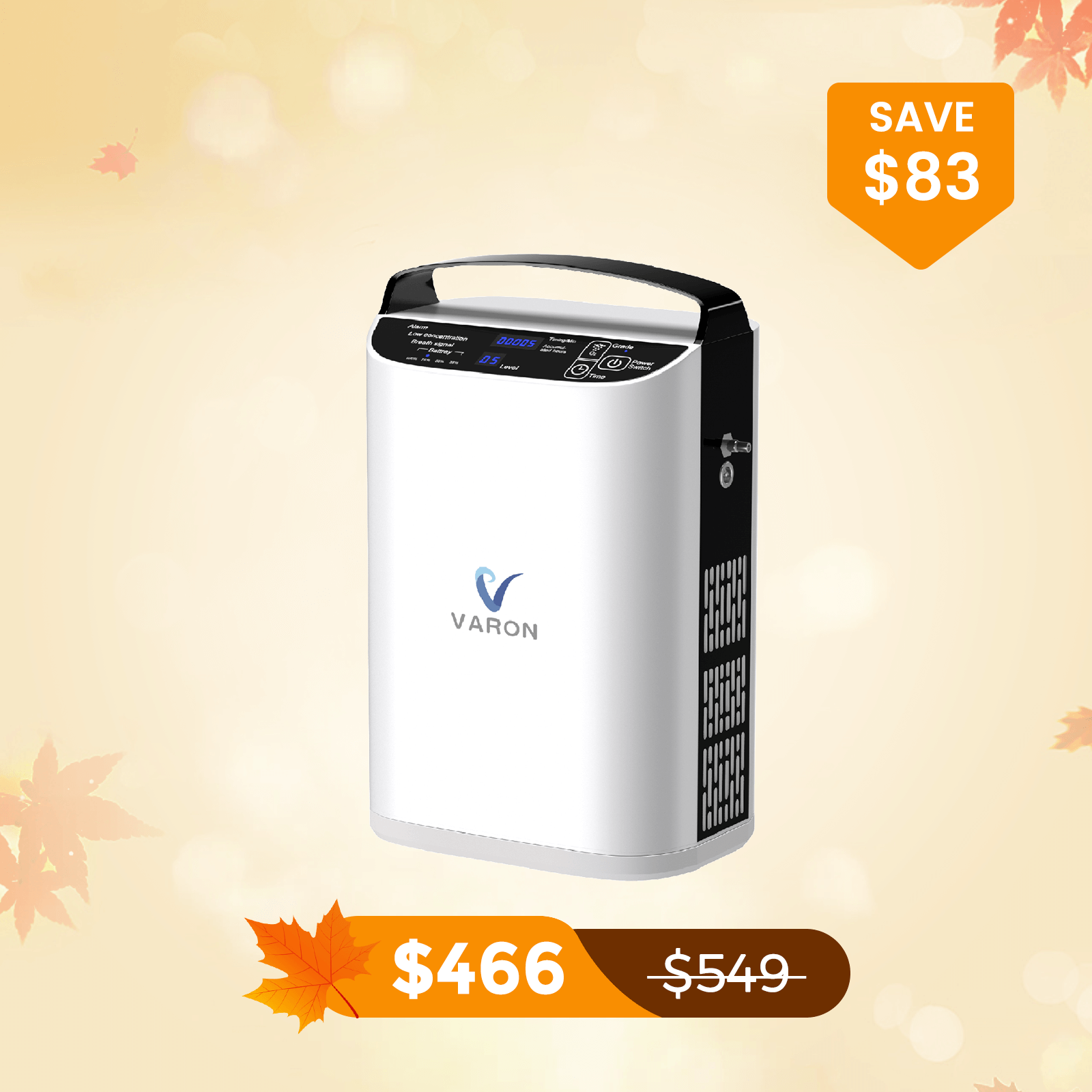 VARON 5L/min Pulse Flow Portable Oxygen Concentrator NT-01