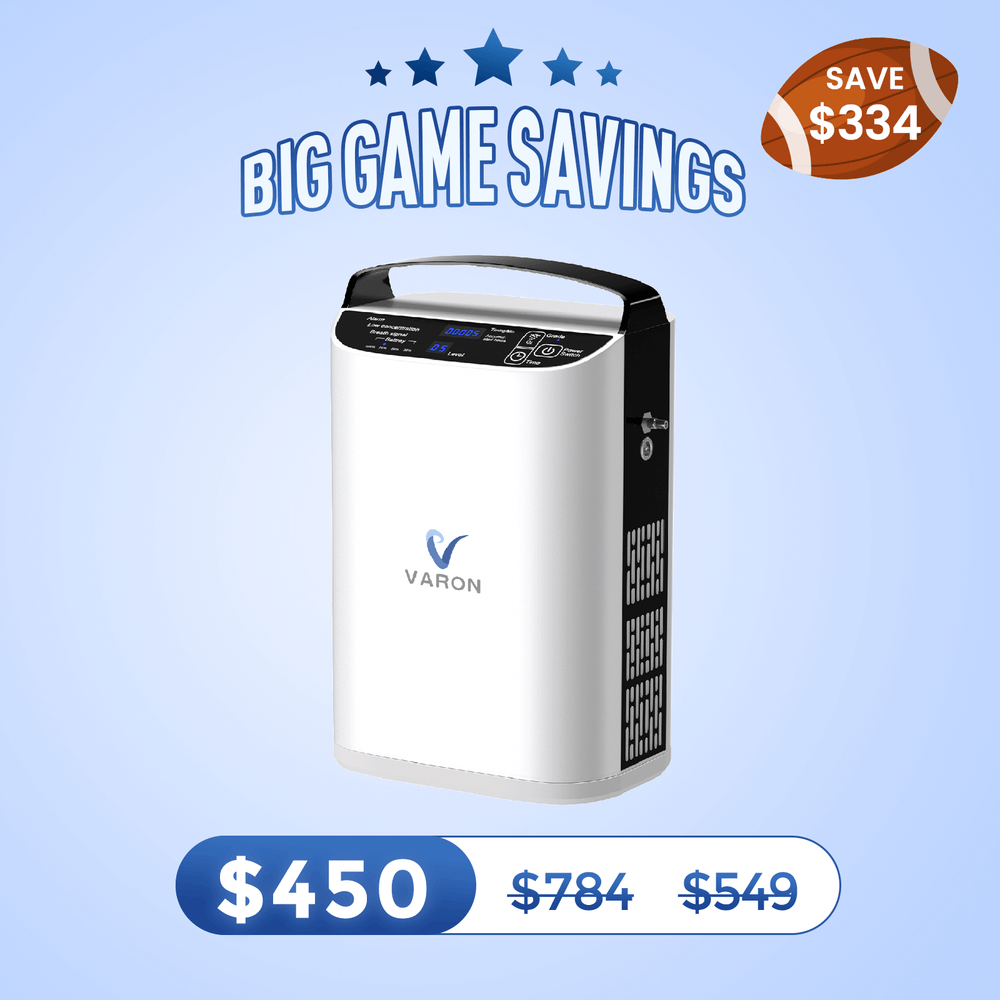 Smallest Portable Oxygen Concentrator Continuous Flow Varon 5L/min Pulse Flow Portable Oxygen Concentrator NT-01