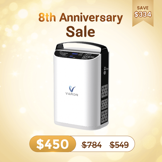 VARON 5L/min Pulse Flow Portable Oxygen Concentrator NT-01