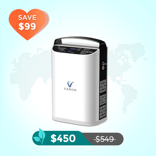 Mini Portable Smallest Portable Oxygen Concentrator Varon 5L/min Pulse Flow Portable Oxygen Concentrator NT-01