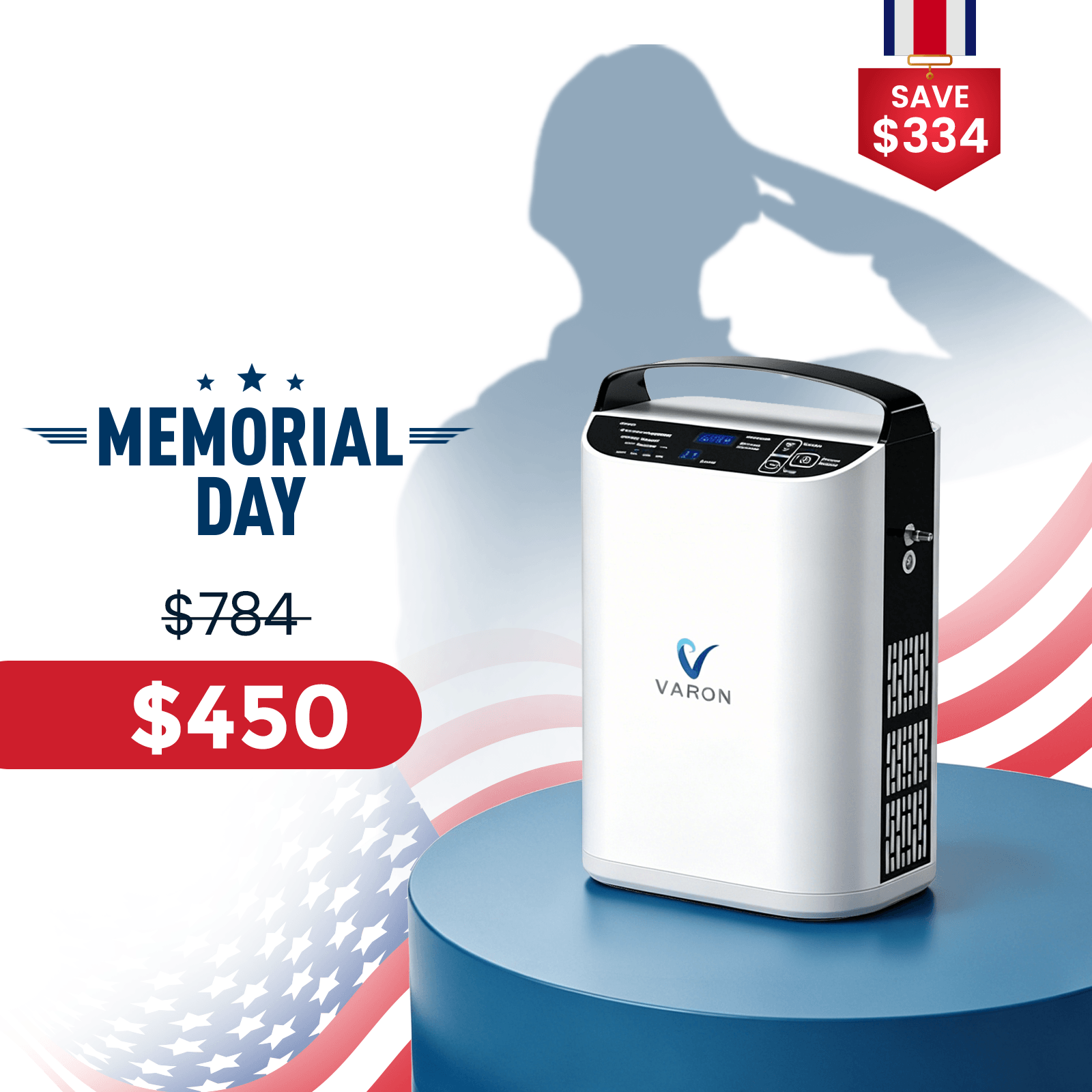 VARON 5L/min Pulse Flow Portable Oxygen Concentrator NT-01