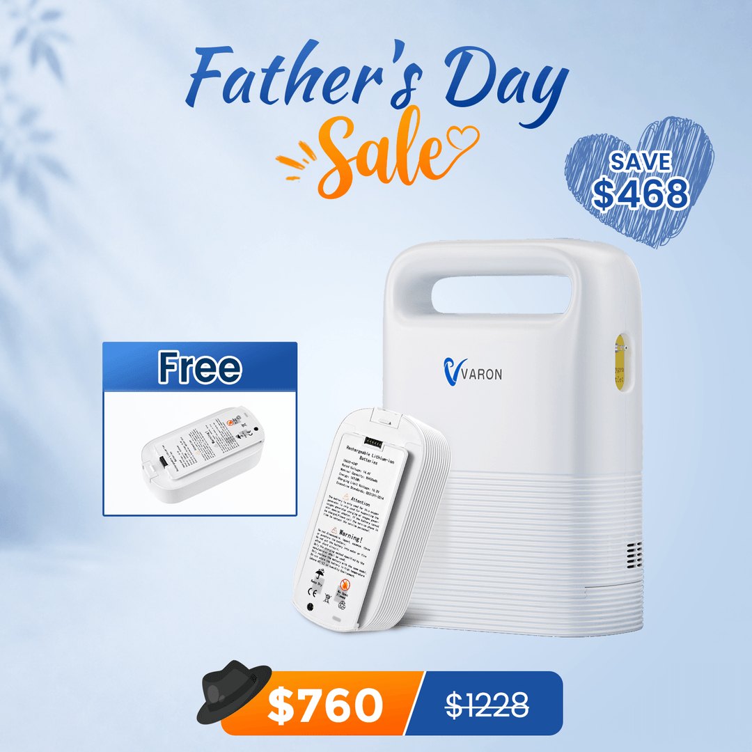 VARON NT-02 5L Portable Oxygen Bundle Extend Use Up to 9 Hours