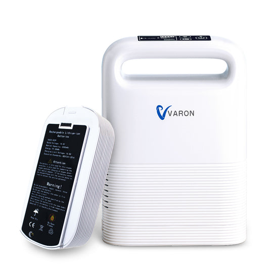 VARON 1-5L/min Pulse Flow Portable Oxygen Concentrator NT-02+ An Extra Extended Battery