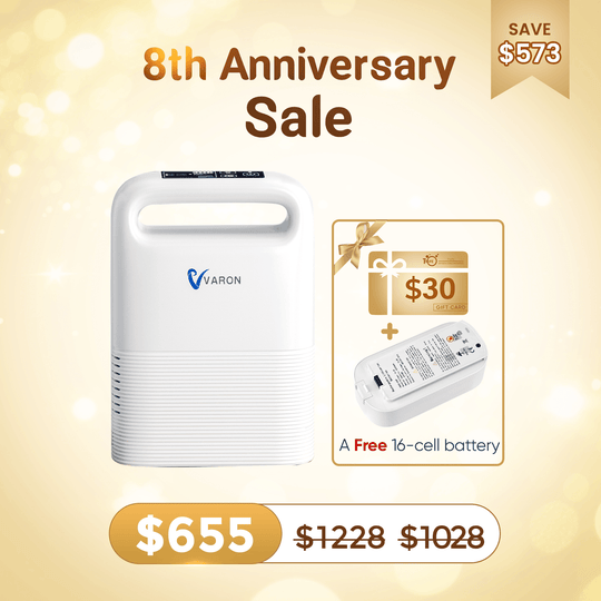 VARON 1-5L/min Pulse Flow Portable Oxygen Concentrator NT-02