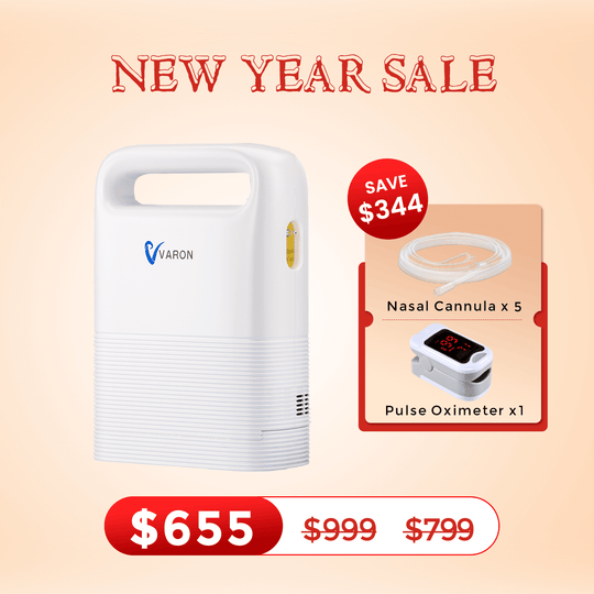 VARON 1-5L/min Pulse Flow Portable Oxygen Concentrator NT-02
