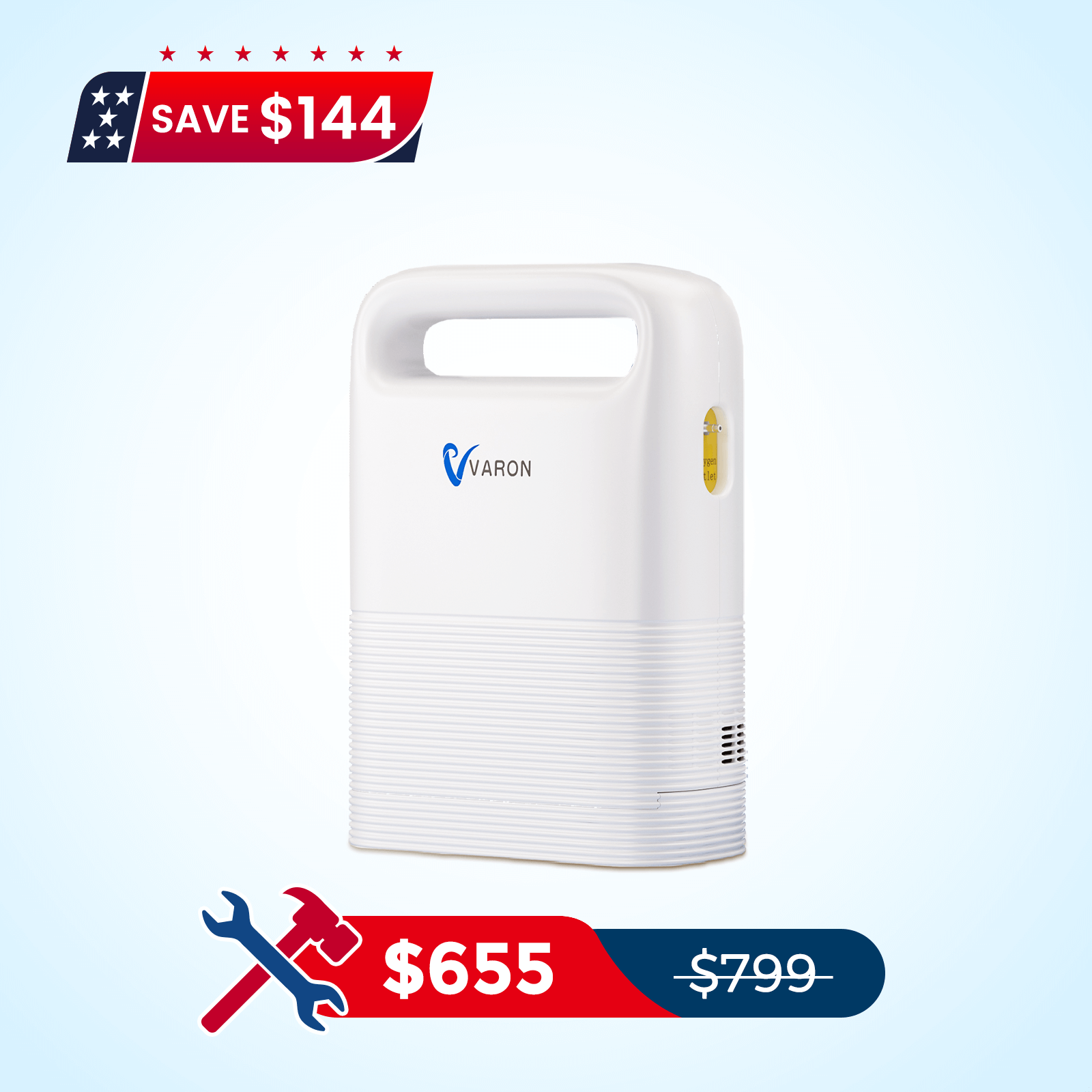 VARON 1-5L/min Pulse Flow Portable Oxygen Concentrator NT-02