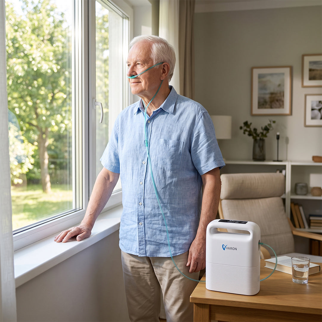 VARON 1-5L/min Pulse Flow Portable Oxygen Concentrator NT-02