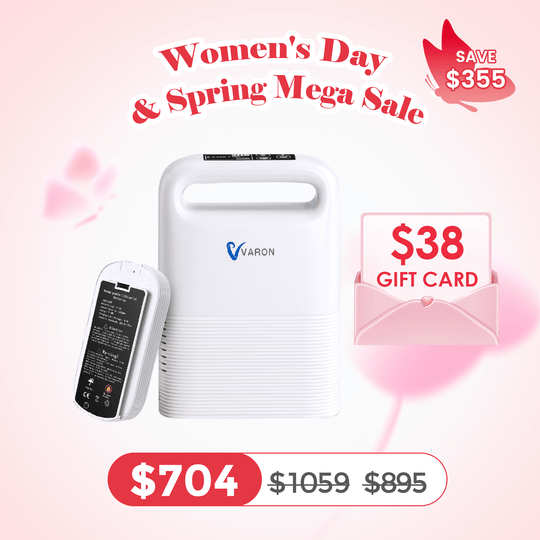 VARON 1-5L/min Pulse Flow Portable Oxygen Concentrator NT-02✨8 Cell/16 Cell Battery