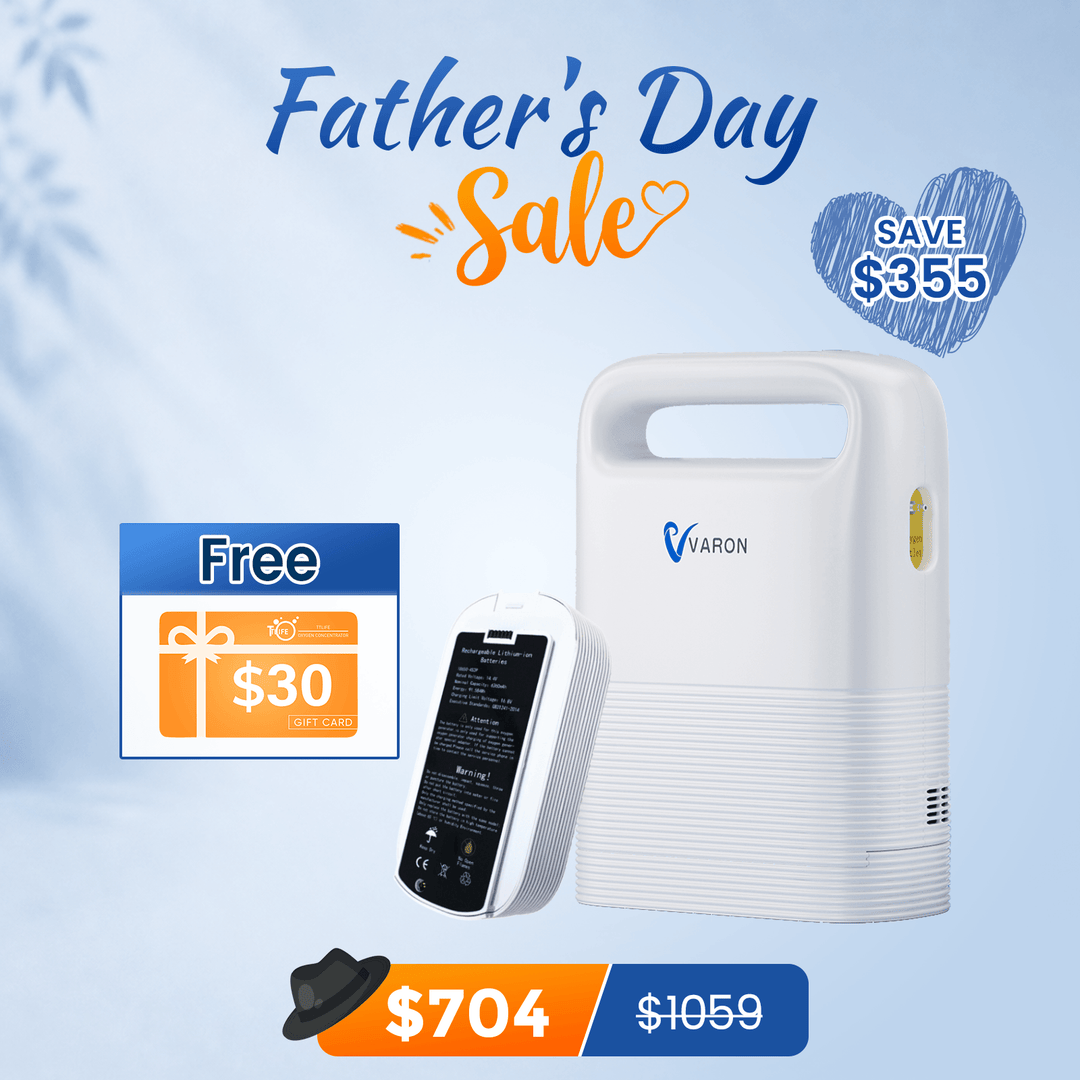 VARON 1-5L/min Pulse Flow Portable Oxygen Concentrator NT-02+ An Extra Extended Battery