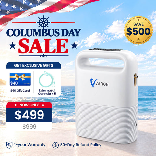 VARON 1-5L/min Pulse Flow Portable Oxygen Concentrator NT-02