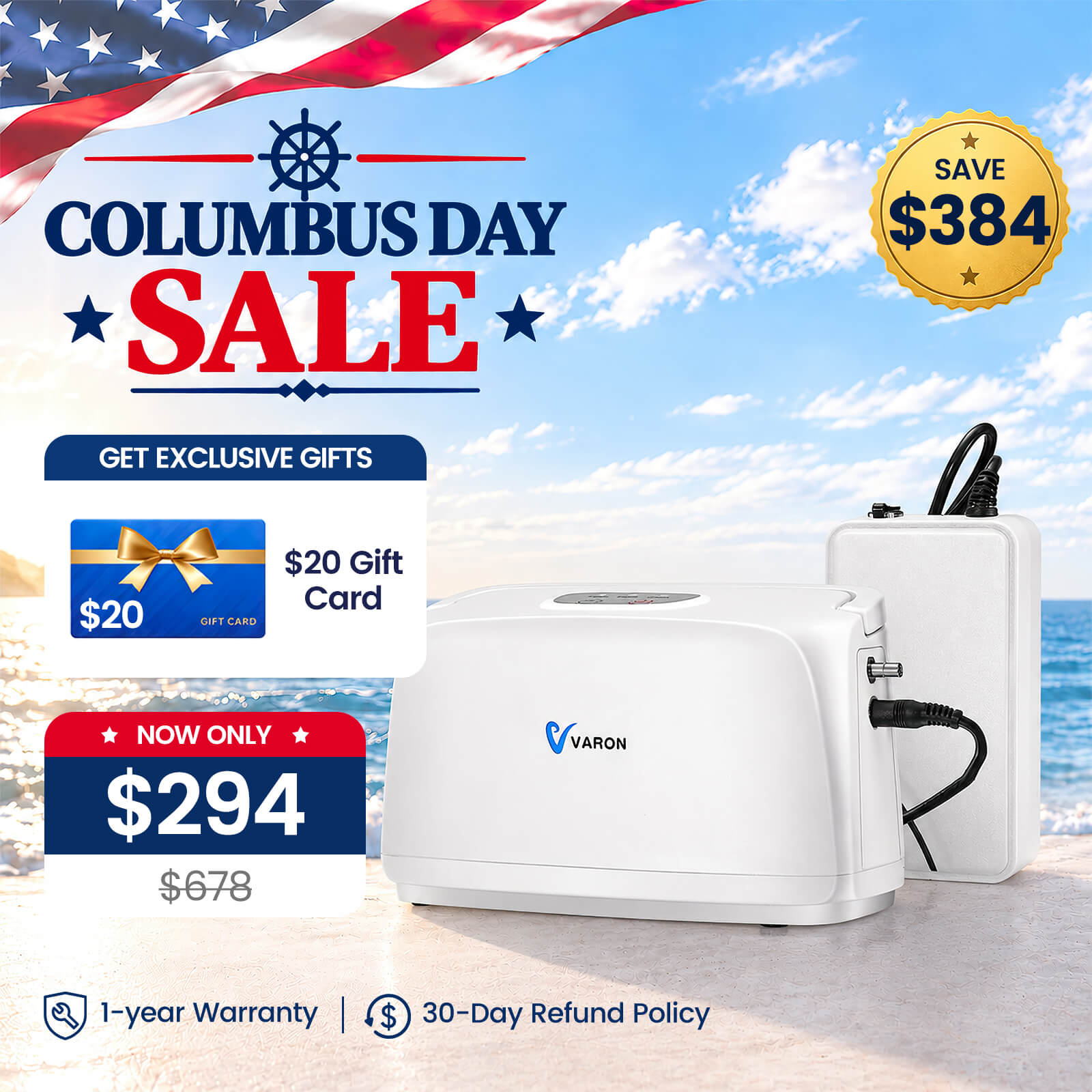 Varon NT-03 Portable Oxygen Concentrator | Travel Use – TTLIFE