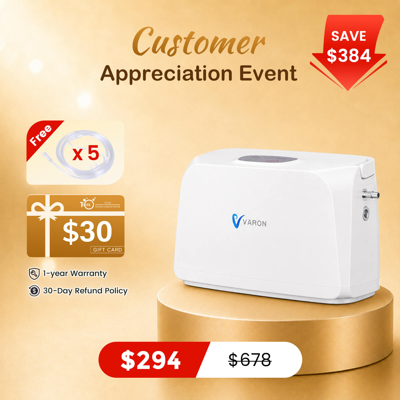 Varon NT-03 Portable Oxygen Concentrator | Travel Use – TTLIFE