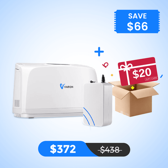 VARON Portable Oxygen Concentrator NT-03+One 8 Cell Battery