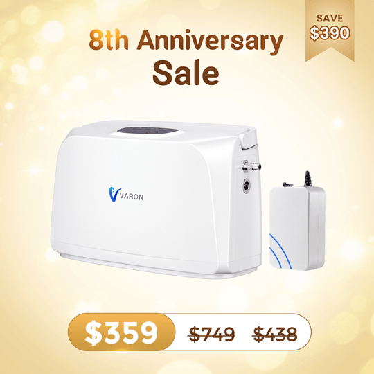 VARON Portable Oxygen Concentrator NT-03+One 8 Cell Battery