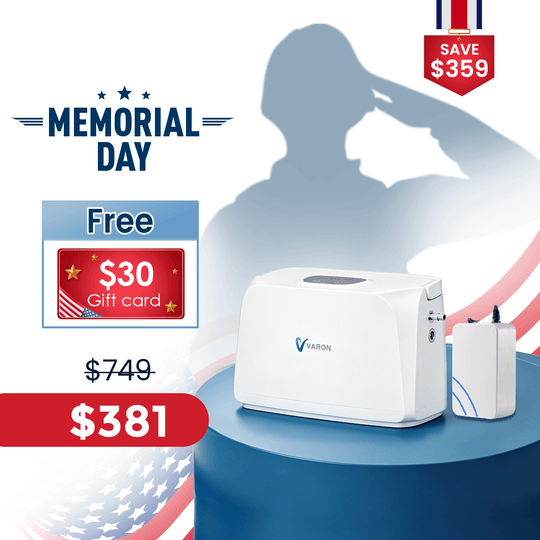 VARON Portable Oxygen Concentrator NT-03+One 8 Cell Battery