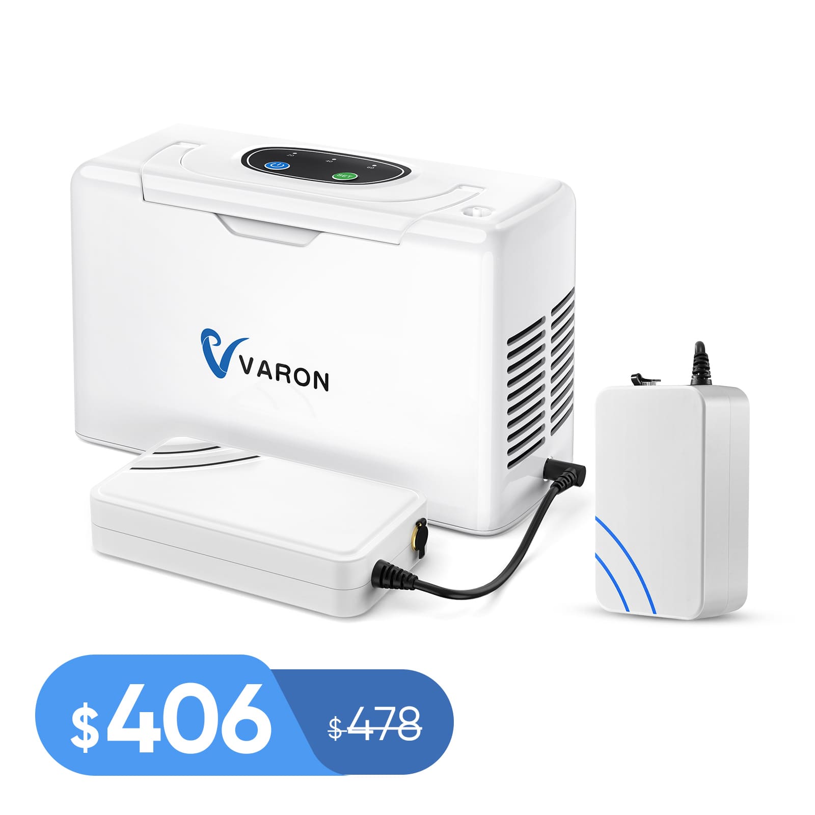 VARON Portable Oxygen Concentrator NT-05+One 8 Cell Battery