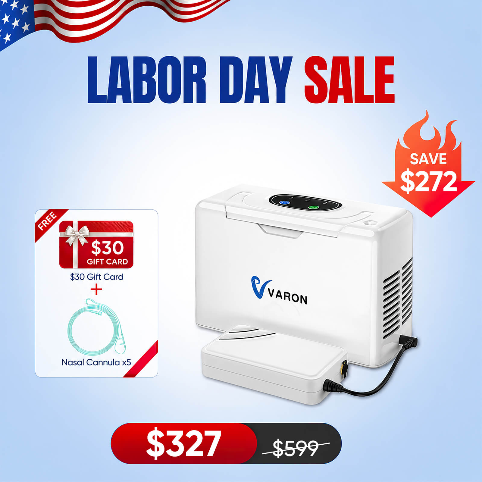 VARON Portable Oxygen Concentrator 3L/min NT-05