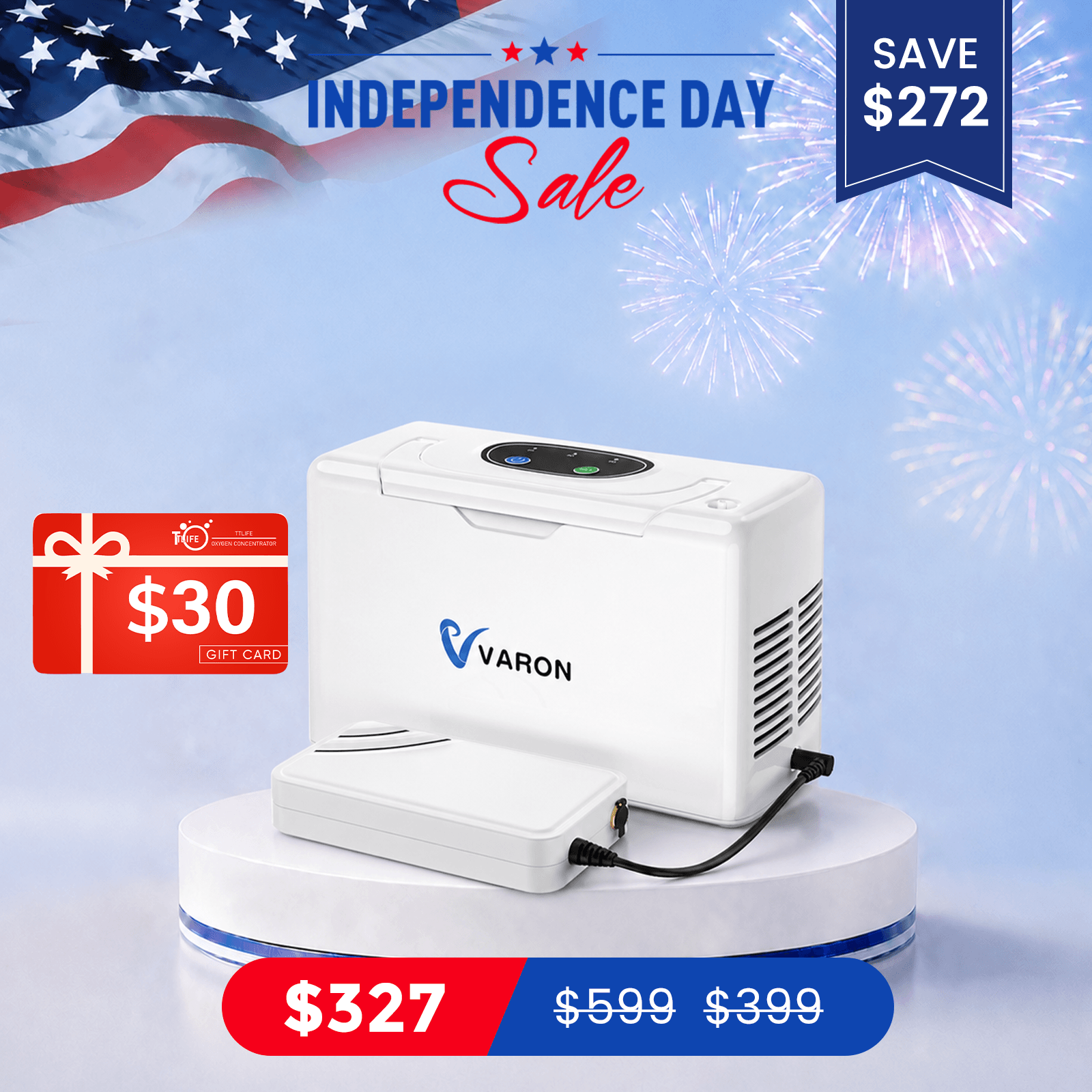 VARON Portable Oxygen Concentrator 3L/min NT-05