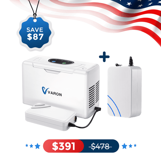 VARON Portable Oxygen Concentrator NT-05+One 8 Cell Battery