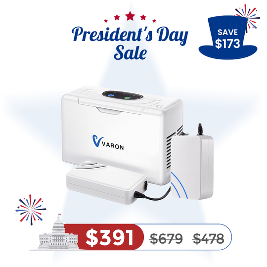 VARON Portable Oxygen Concentrator NT-05+One 8 Cell Battery