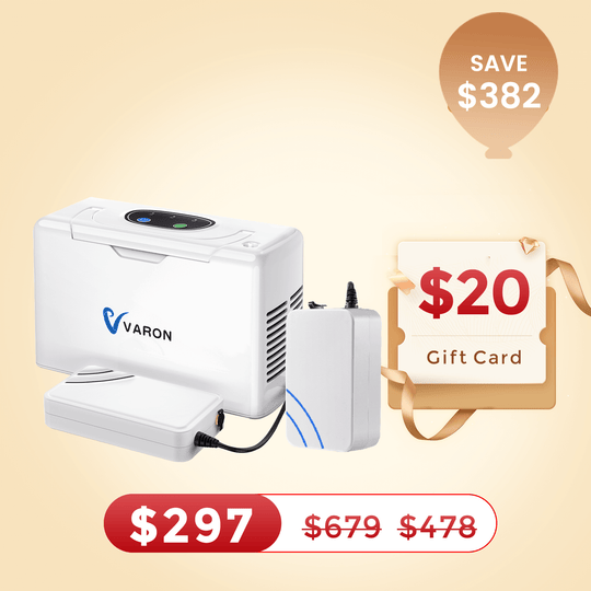 VARON Portable Oxygen Concentrator NT-05+One 8 Cell Battery