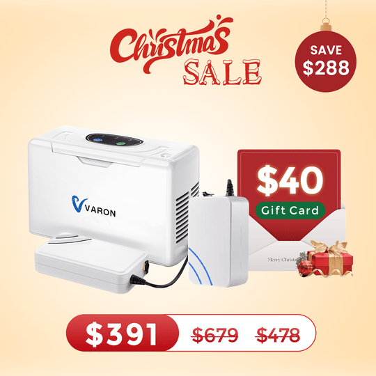 VARON Portable Oxygen Concentrator NT-05+One 8 Cell Battery