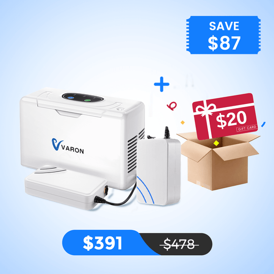VARON Portable Oxygen Concentrator NT-05+One 8 Cell Battery