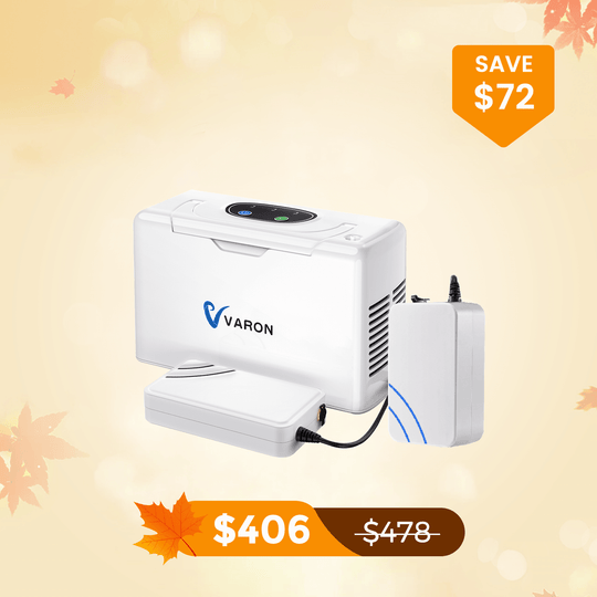 VARON Portable Oxygen Concentrator NT-05+One 8 Cell Battery