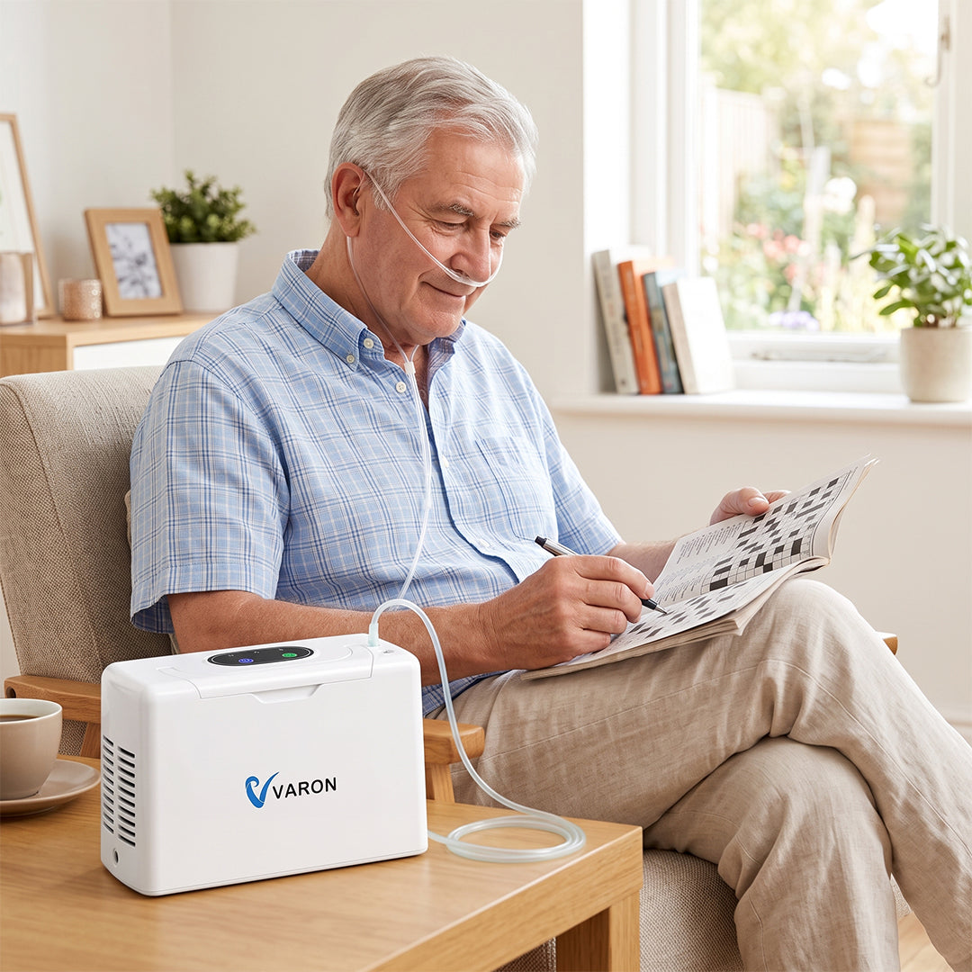 VARON Portable Oxygen Concentrator NT-05+One 8 Cell Battery