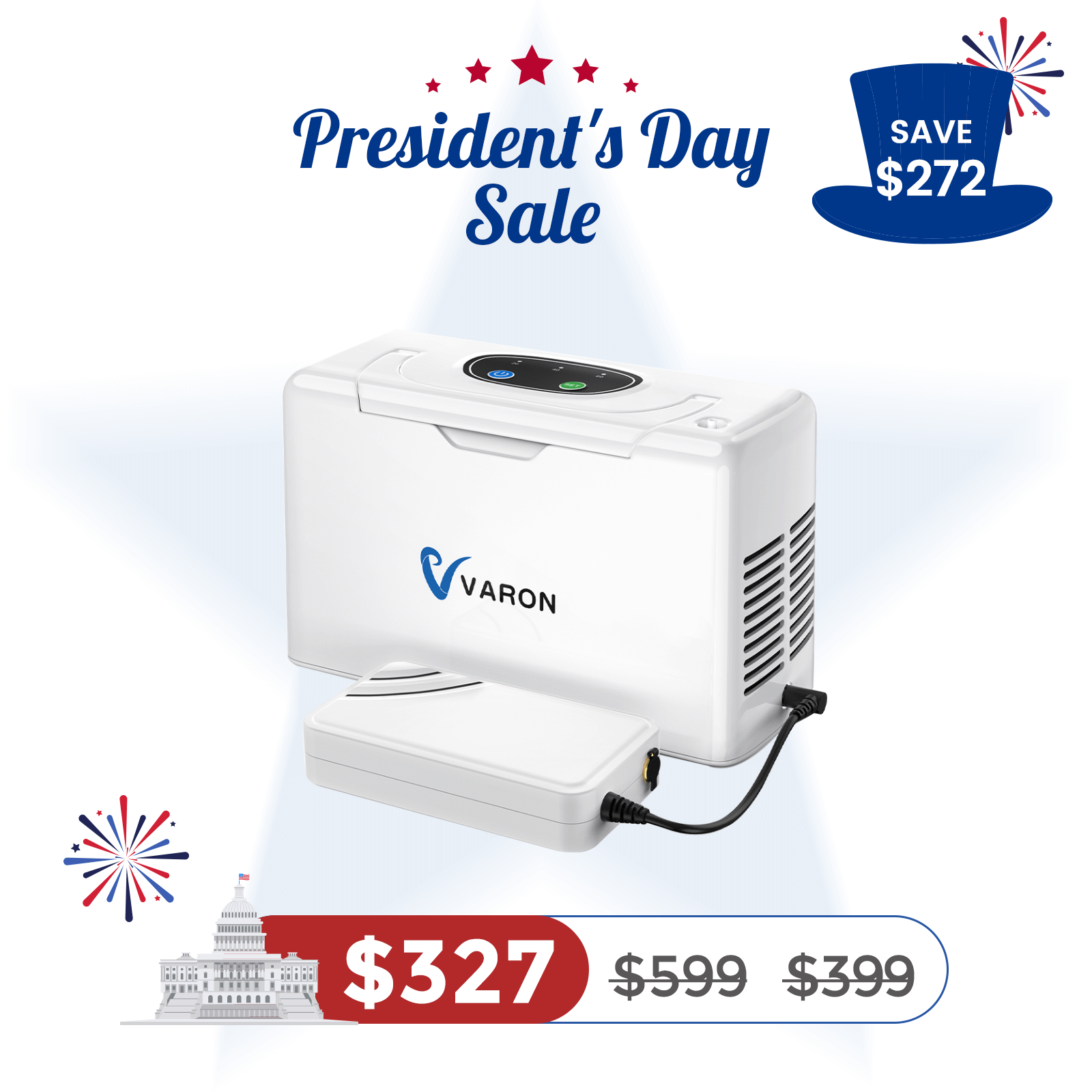 VARON Portable Oxygen Concentrator 3L/min NT-05