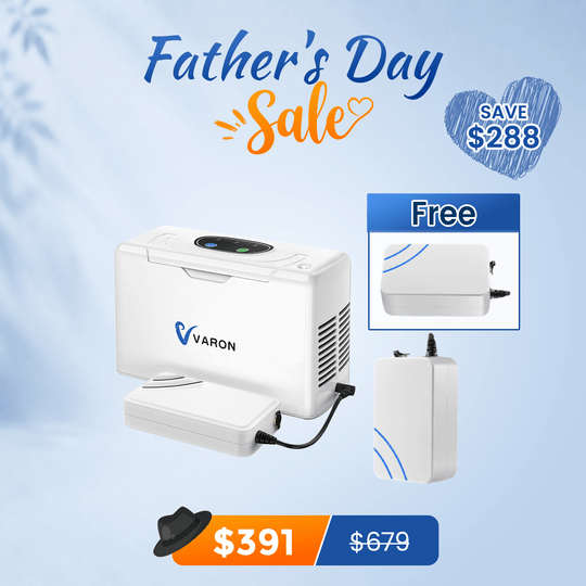 VARON Portable Oxygen Concentrator NT-05+One 8 Cell Battery
