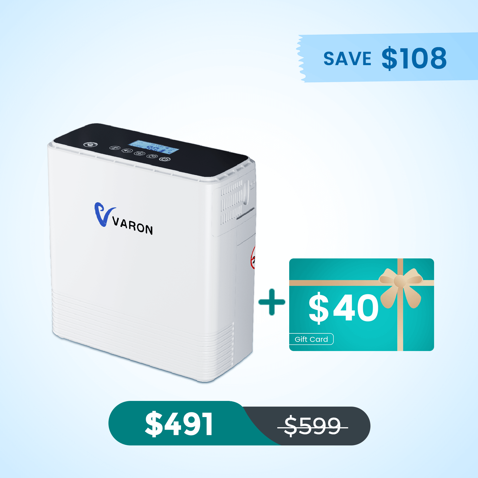 VARON Portable Oxygen Concentrator 1-6L/min NT-06