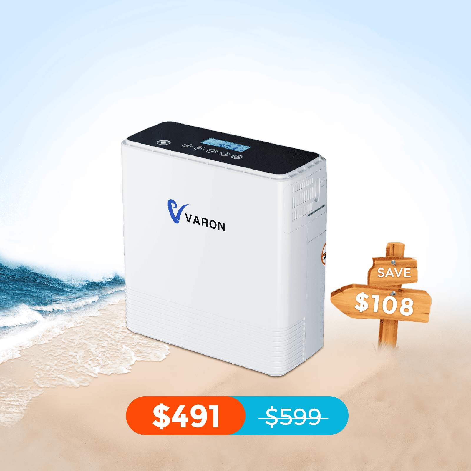 VARON Portable Oxygen Concentrator 1-6L/min NT-06