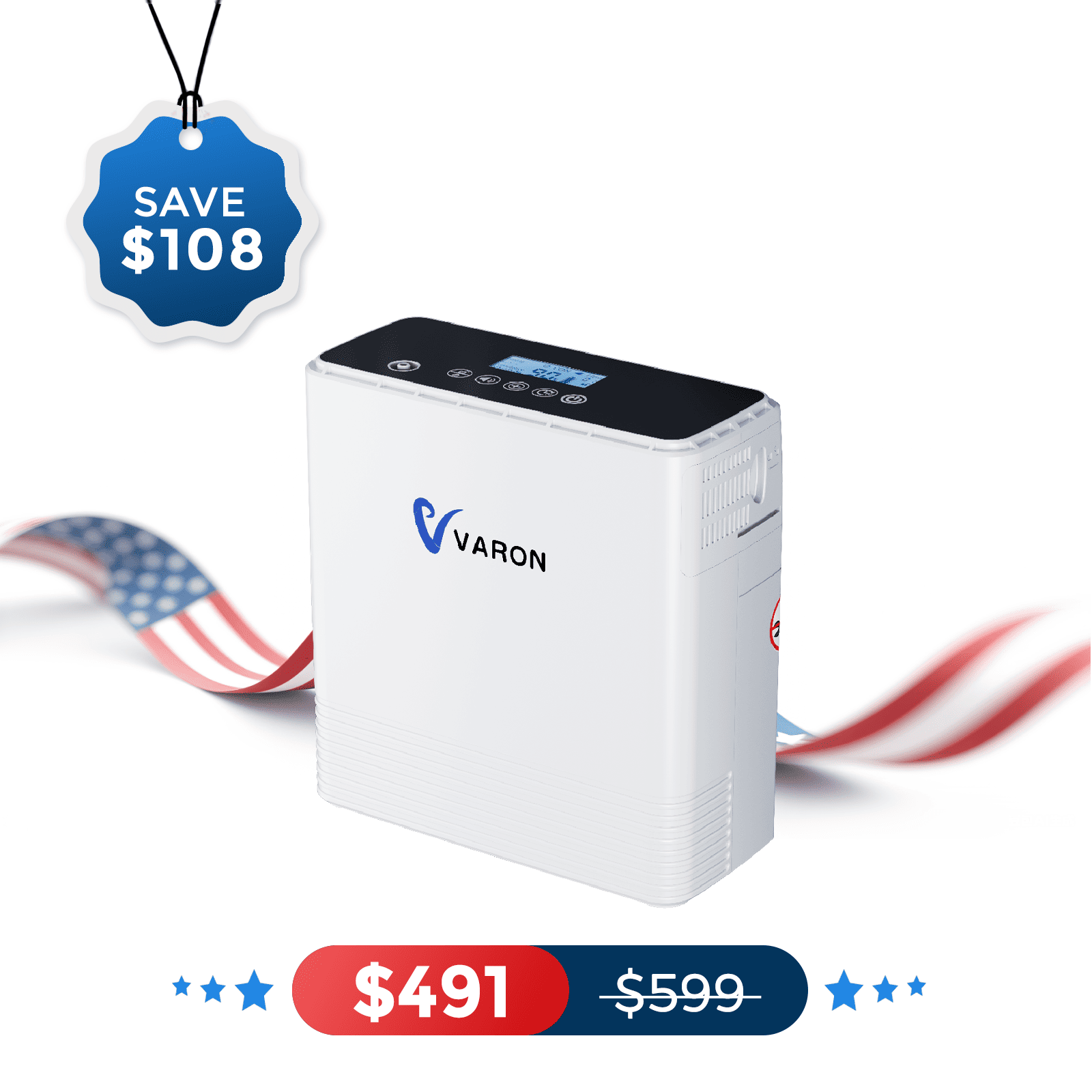 VARON Portable Oxygen Concentrator 1-6L/min NT-06
