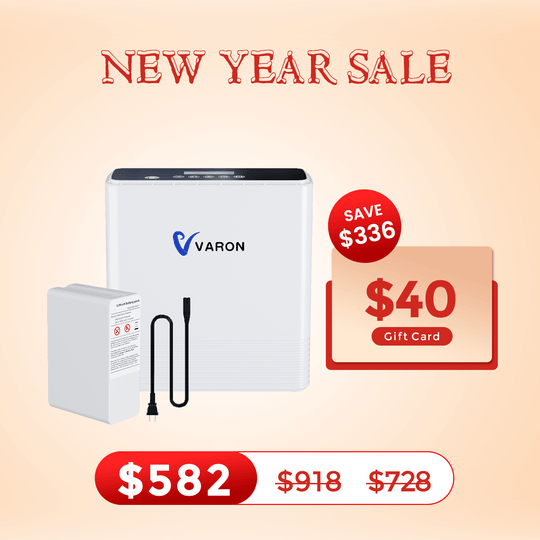 VARON Portable Oxygen Concentrator 1-6L/min NT-06+One Battery Bundle