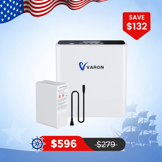 VARON Portable Oxygen Concentrator 1-6L/min NT-06+One Battery Bundle